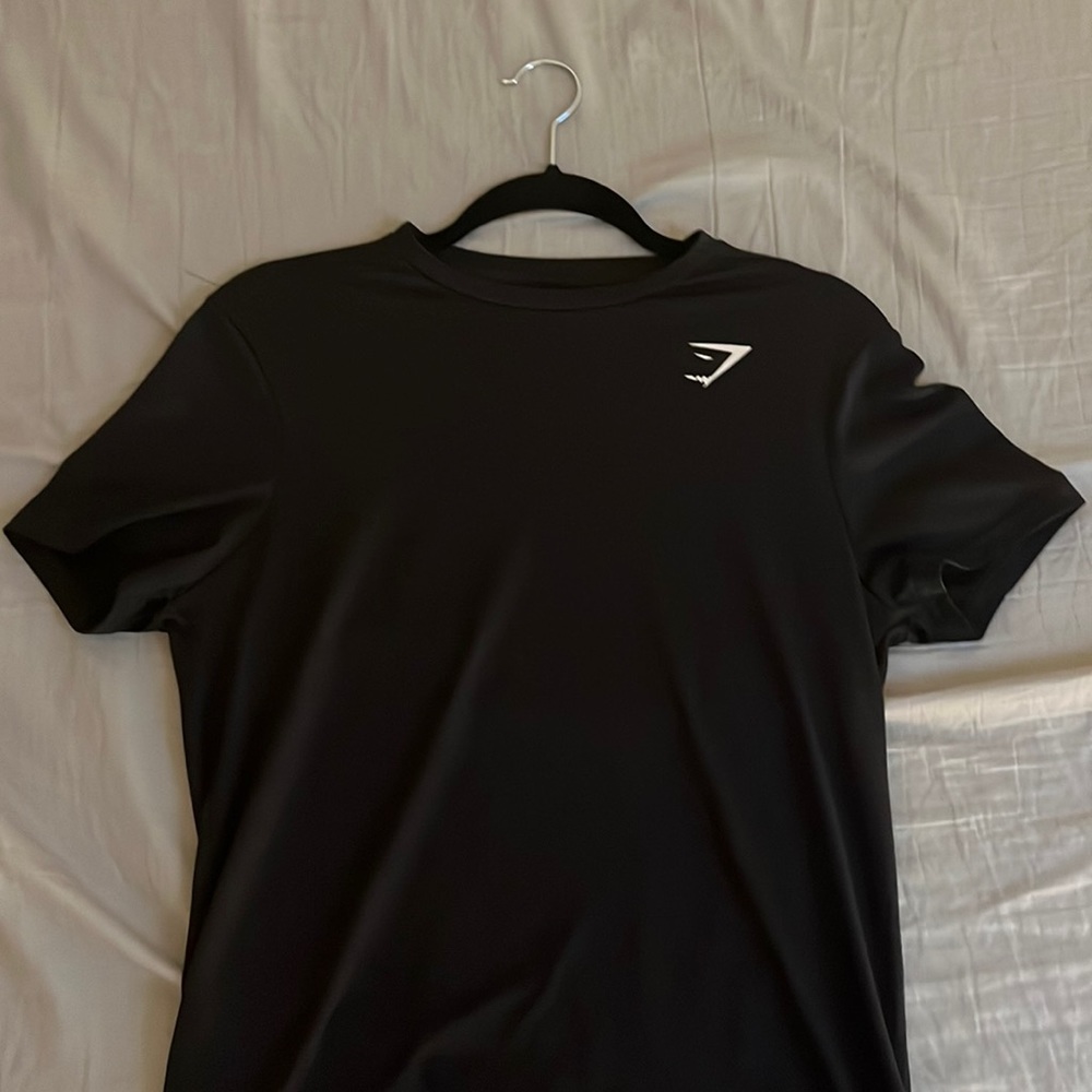 Gymshark Short Sleeve Shirt Black Extra Small